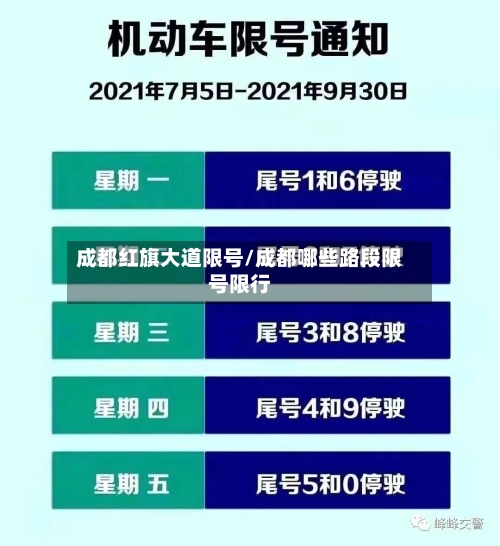 成都红旗大道限号/成都哪些路段限号限行-第1张图片